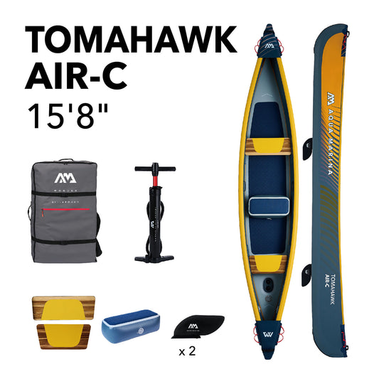 Aqua Marina - 15'8" Tomahawk 2/3-person Speed Canoe - Aqua Marina