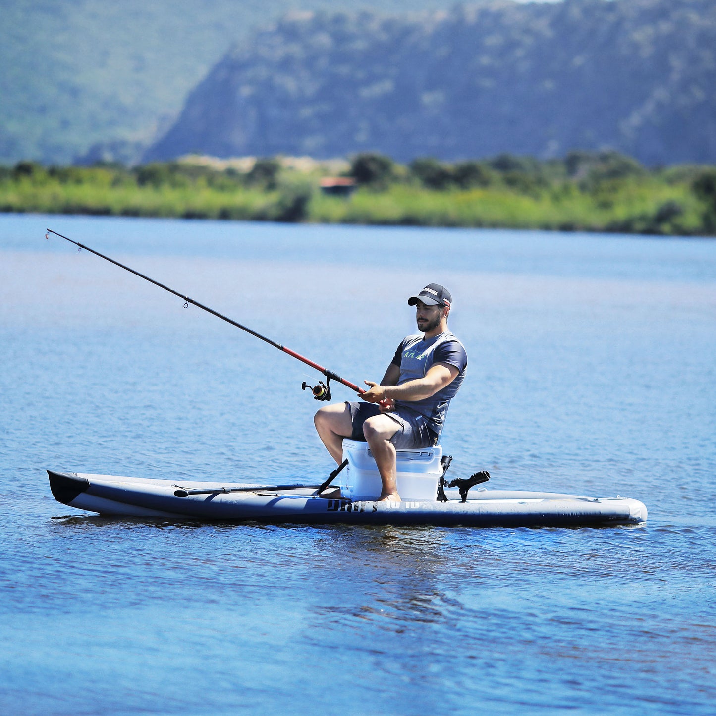 Aqua Marina - Glacière de pêche iSUP 2 en 1 avec support dorsal