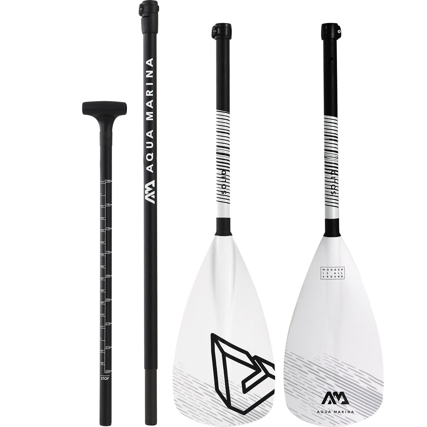 Aqua Marina - Pagaie iSUP réglable en fibre de verre SOLID