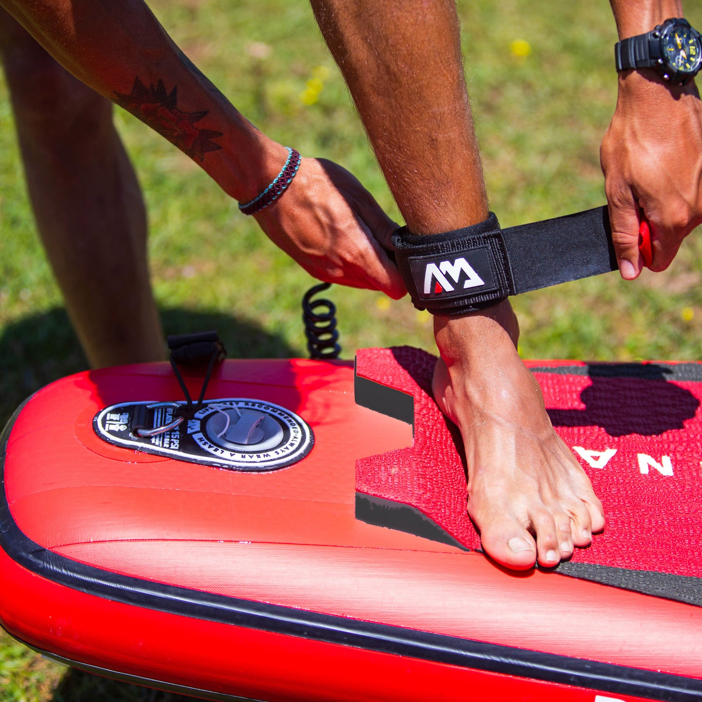 Aqua Marina - Leash spiralé pour planche à pagaie de 10 pouces
