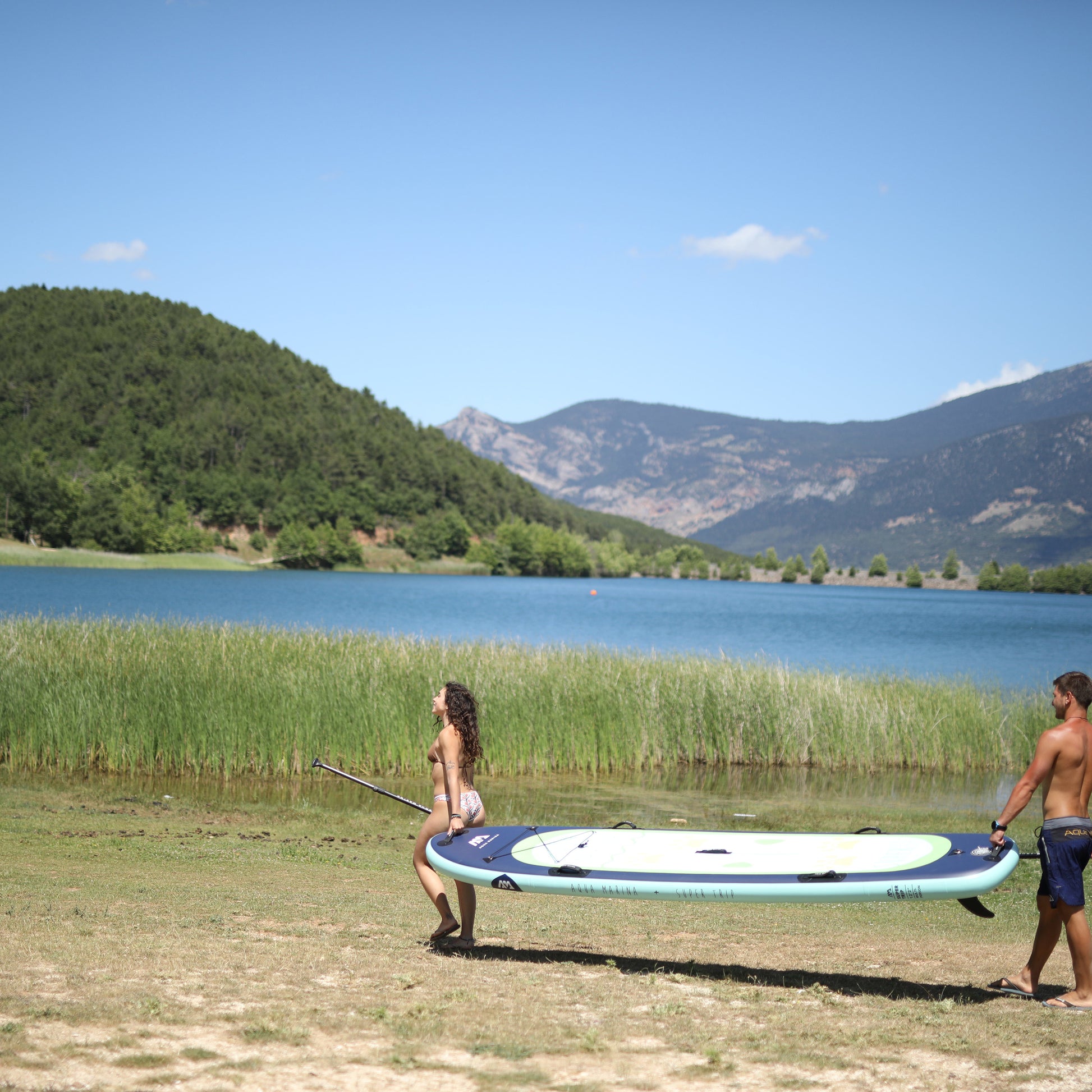 Aqua Marina - SUPER TRIP 12'2" Family Inflatable Stand Up Paddle Board (iSup) - Aqua Marina