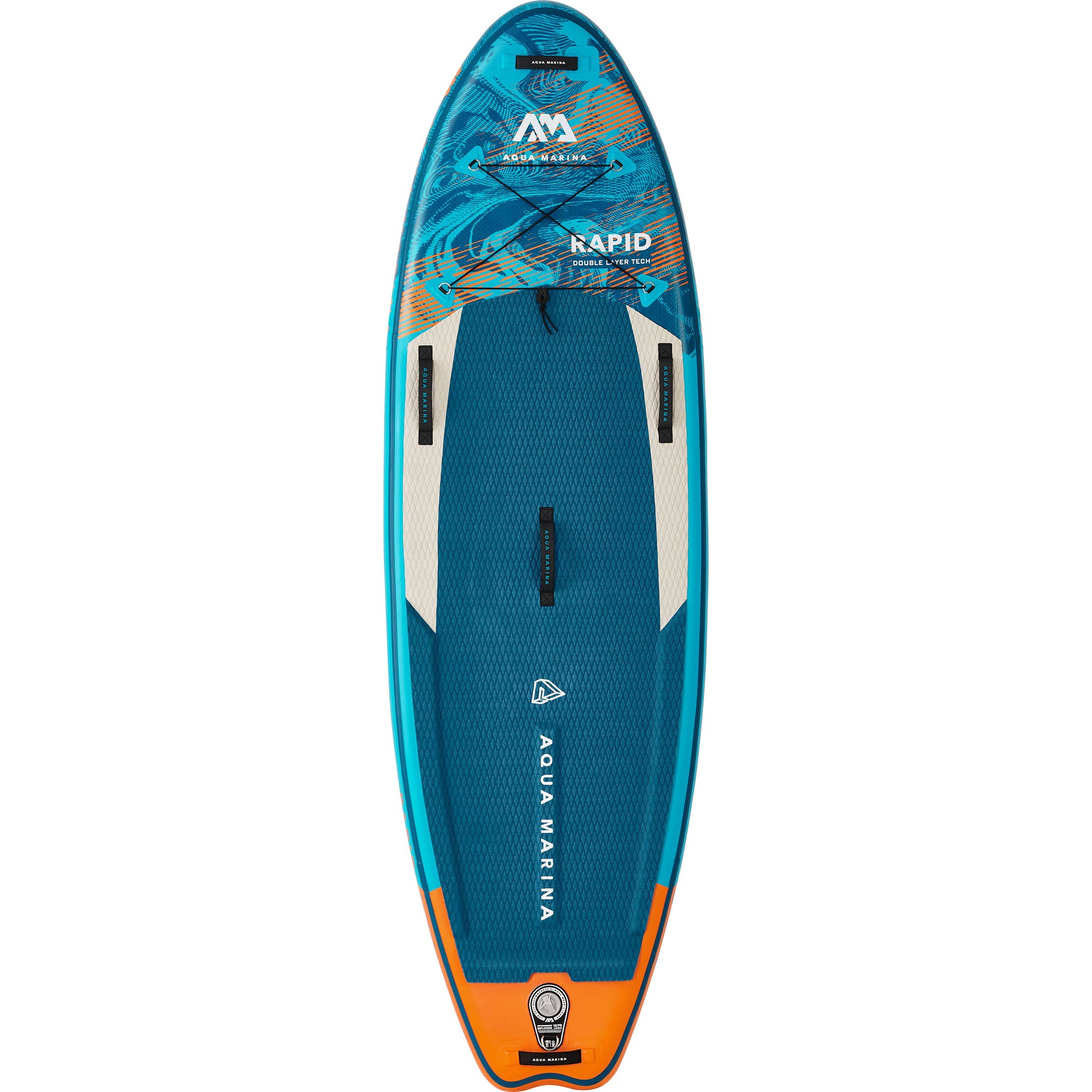 Aqua Marina - RAPID 9' 6" White Water Inflatable Stand Up Paddle Board (iSup) - Aqua Marina