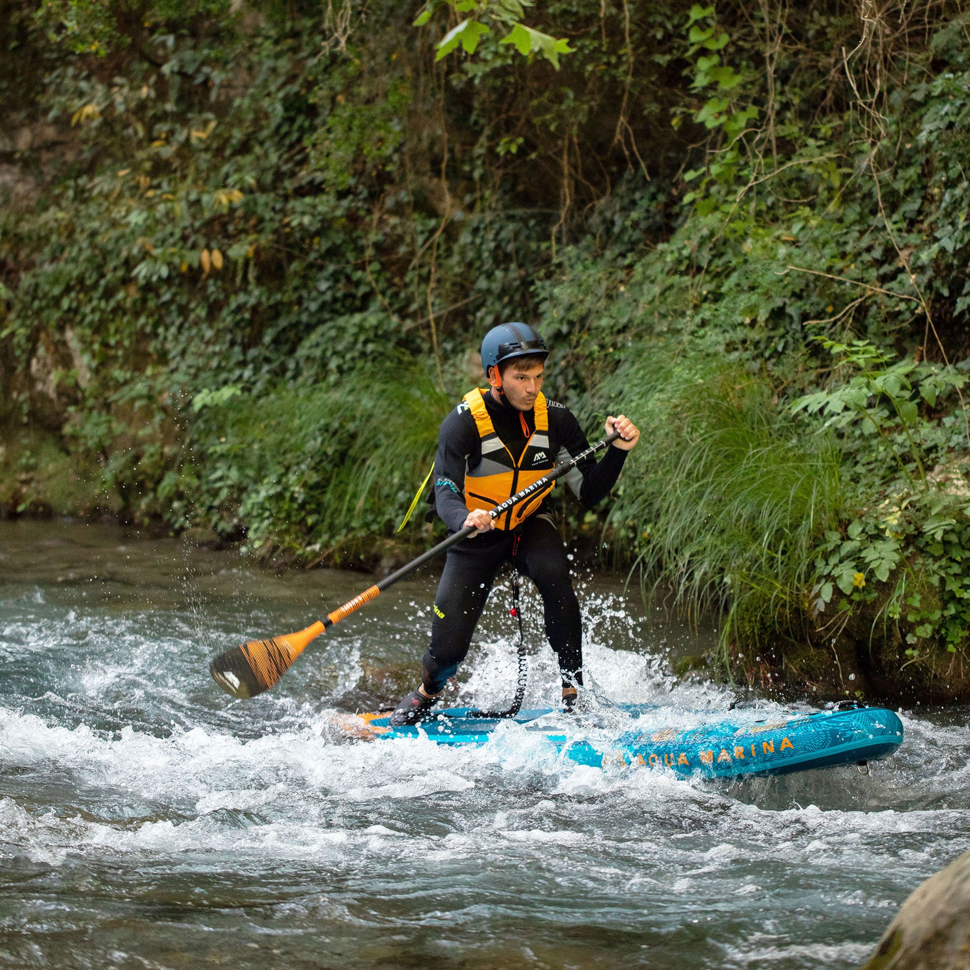 Aqua Marina - RAPID 9' 6" White Water Inflatable Stand Up Paddle Board (iSup) - Aqua Marina