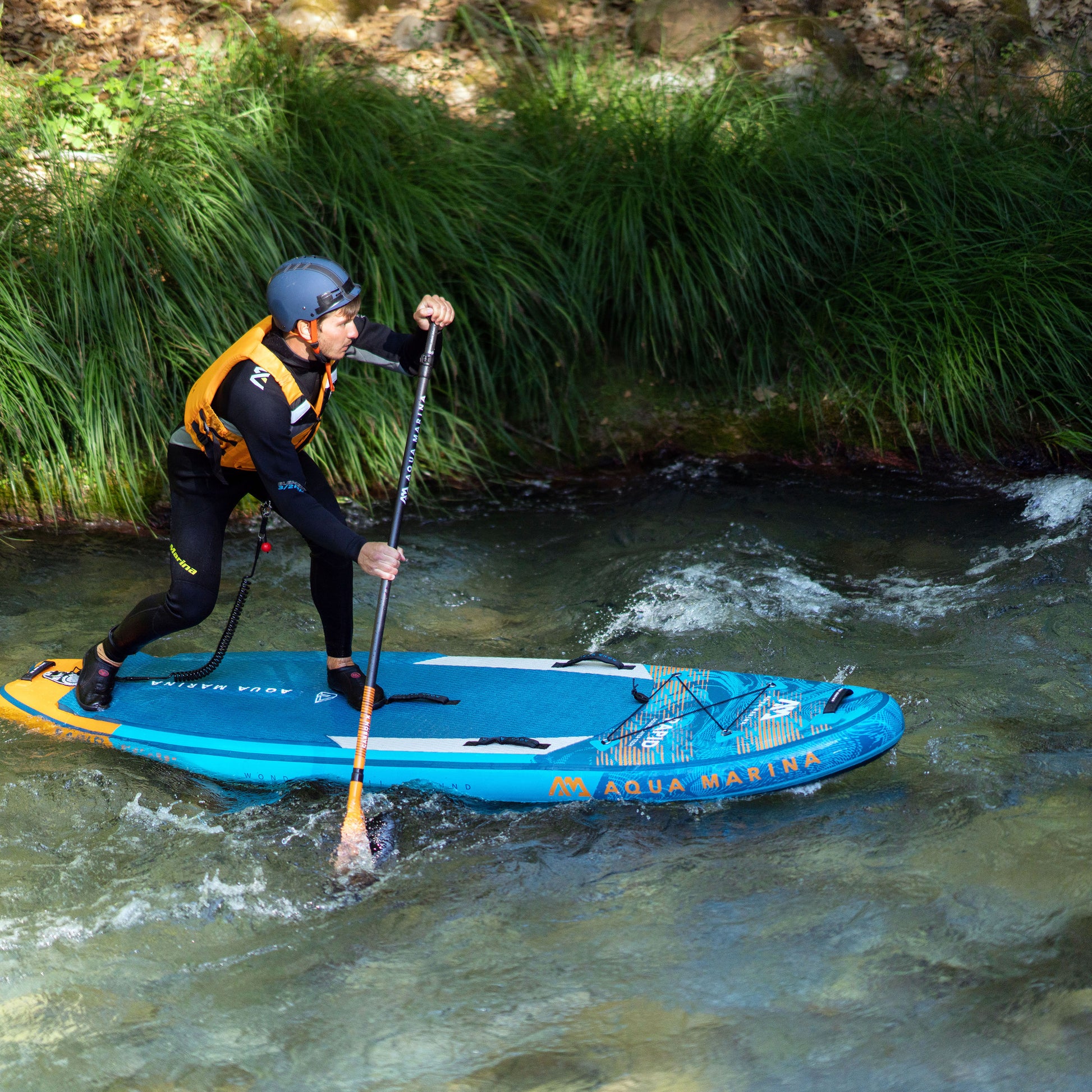 Aqua Marina - RAPID 9' 6" White Water Inflatable Stand Up Paddle Board (iSup) - Aqua Marina