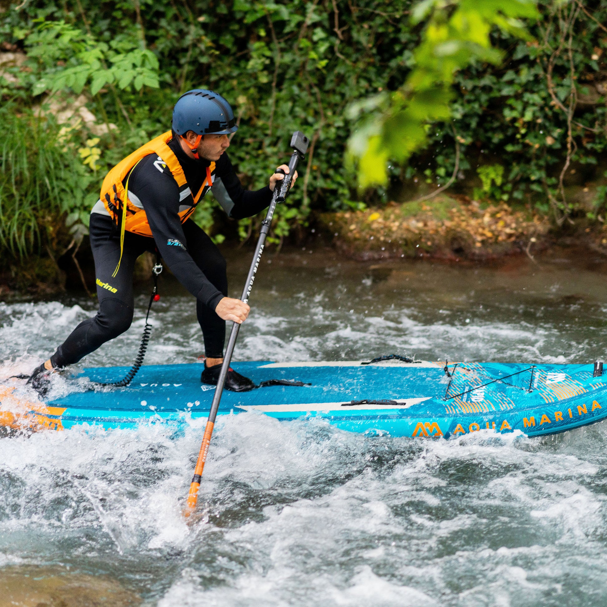 Aqua Marina - RAPID 9' 6" White Water Inflatable Stand Up Paddle Board (iSup) - Aqua Marina