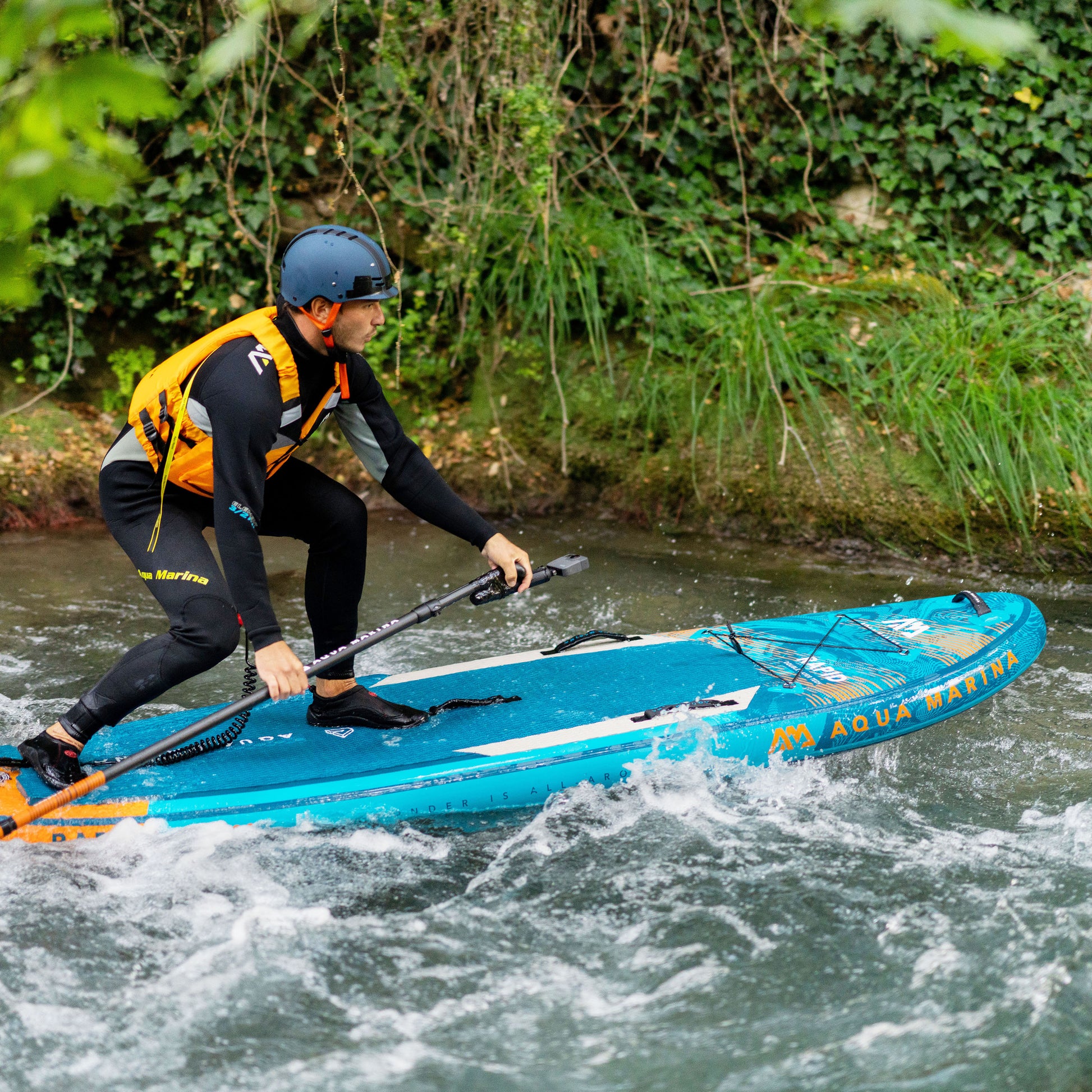 Aqua Marina - RAPID 9' 6" White Water Inflatable Stand Up Paddle Board (iSup) - Aqua Marina
