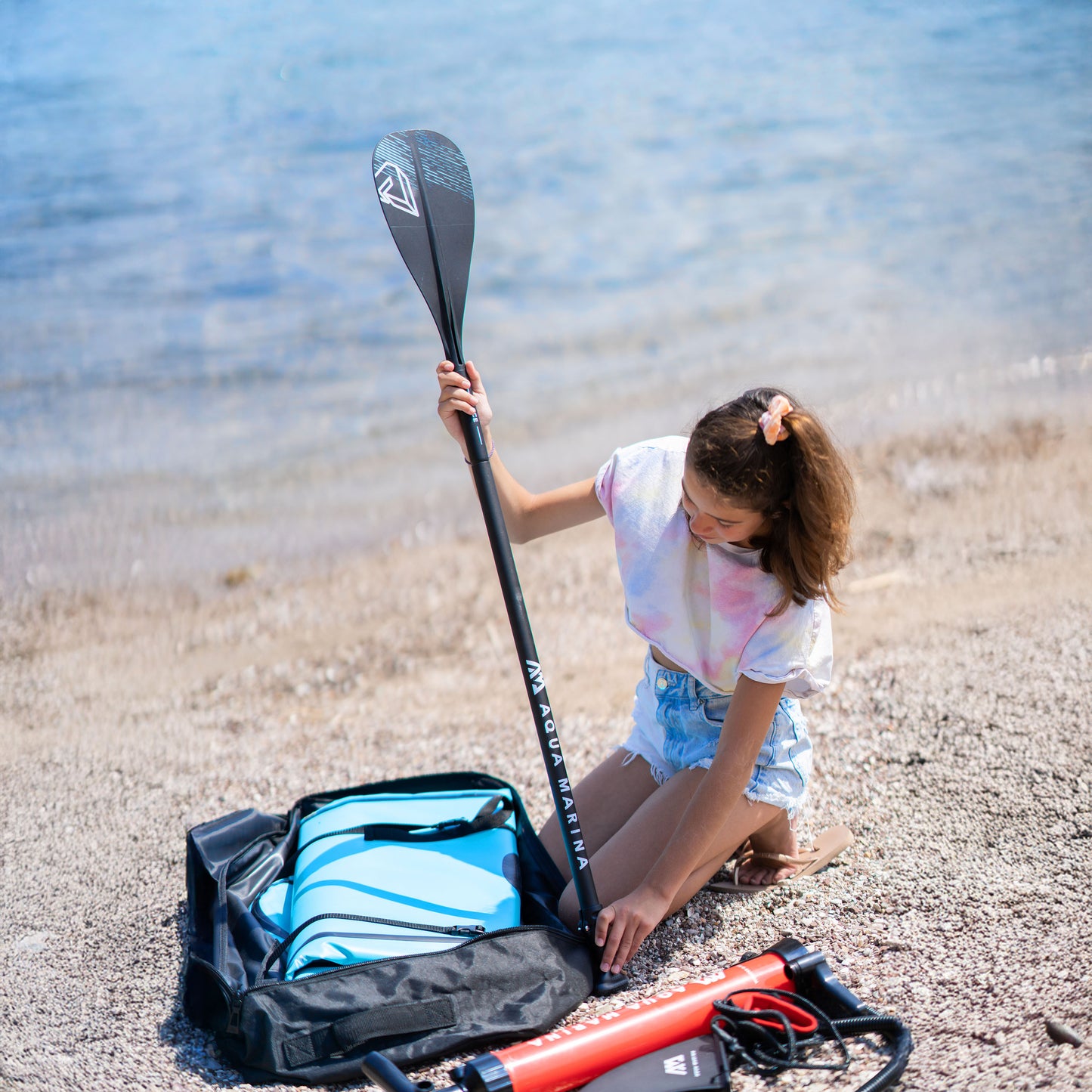 Aqua Marina - VIBRANT 8' Youth Inflatable Stand Up Paddle Board (iSup)