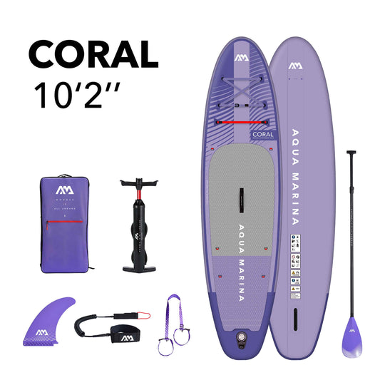Aqua Marina - CORAL 10'2" (Night Fade) Advanced All-Around Inflatable Stand Up Paddle Board (iSup)