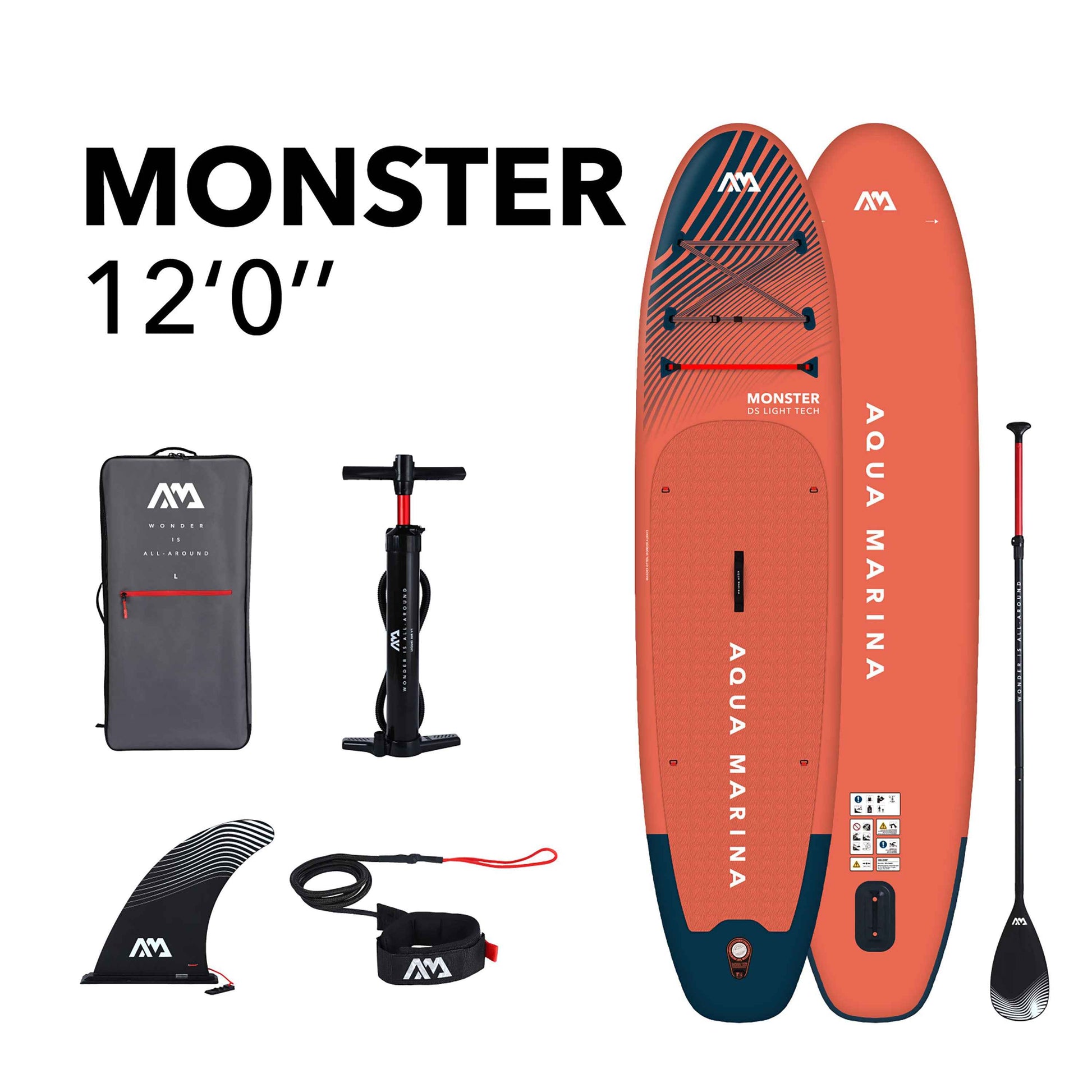 Aqua Marina - MONSTER 12'0" All-Around Inflatable Stand Up Paddle Board (iSup)