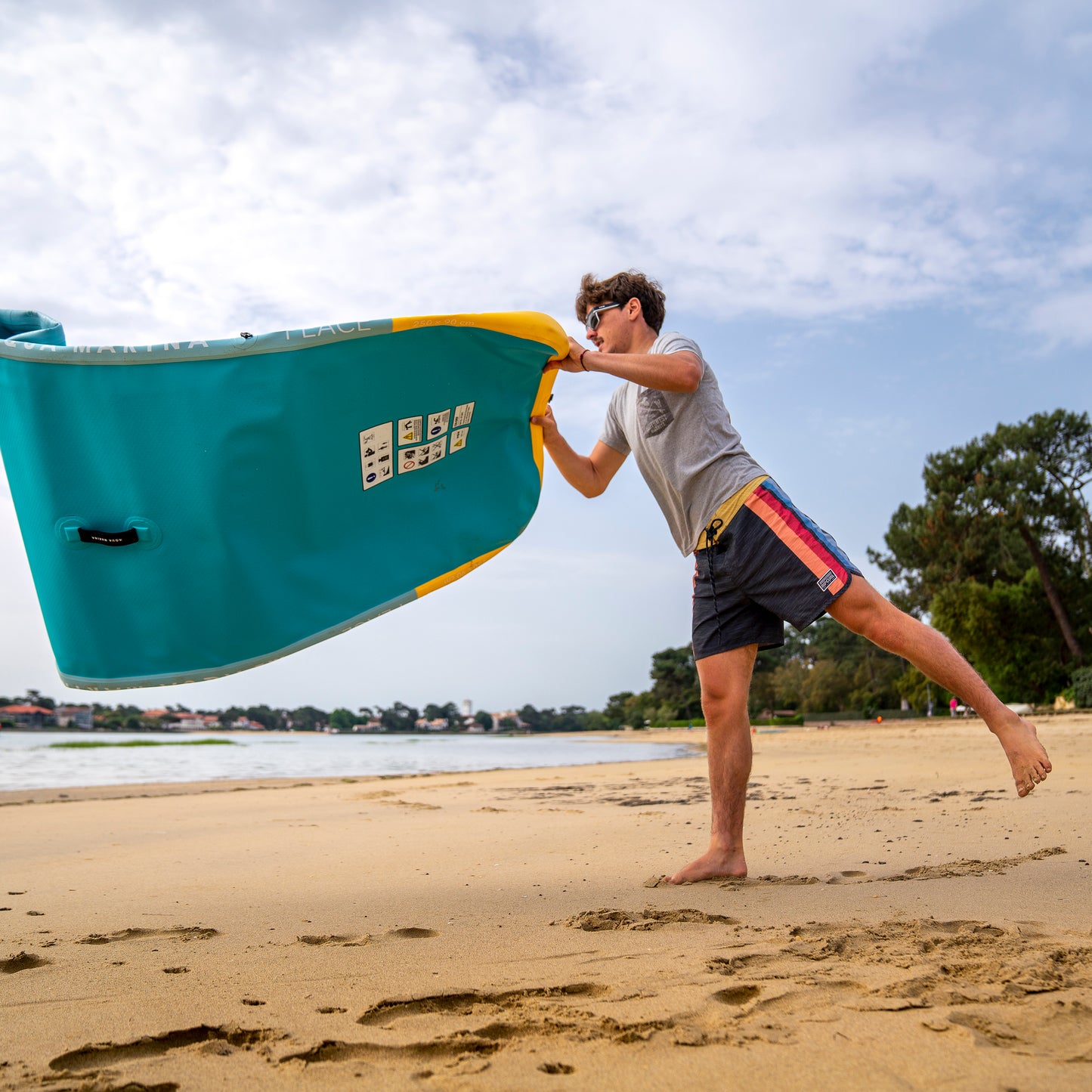 Aqua Marina - PEACE 8'2" Inflatable Fitness Mat w/Carry Strap