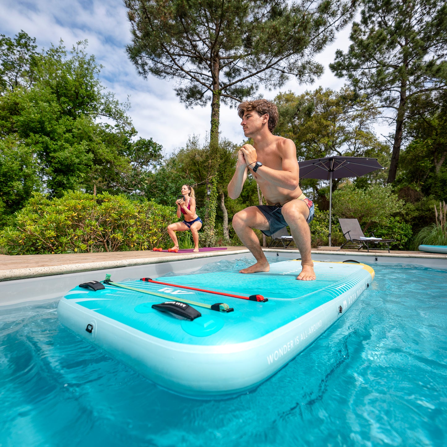 Aqua Marina - PEACE 8'2" Inflatable Fitness Mat w/Carry Strap