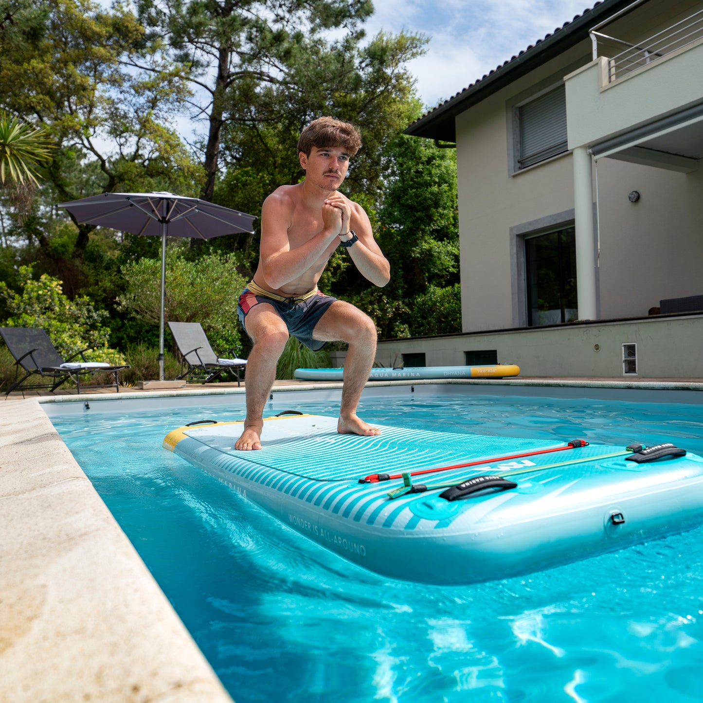 Aqua Marina - PEACE 8'2" Inflatable Fitness Mat w/Carry Strap
