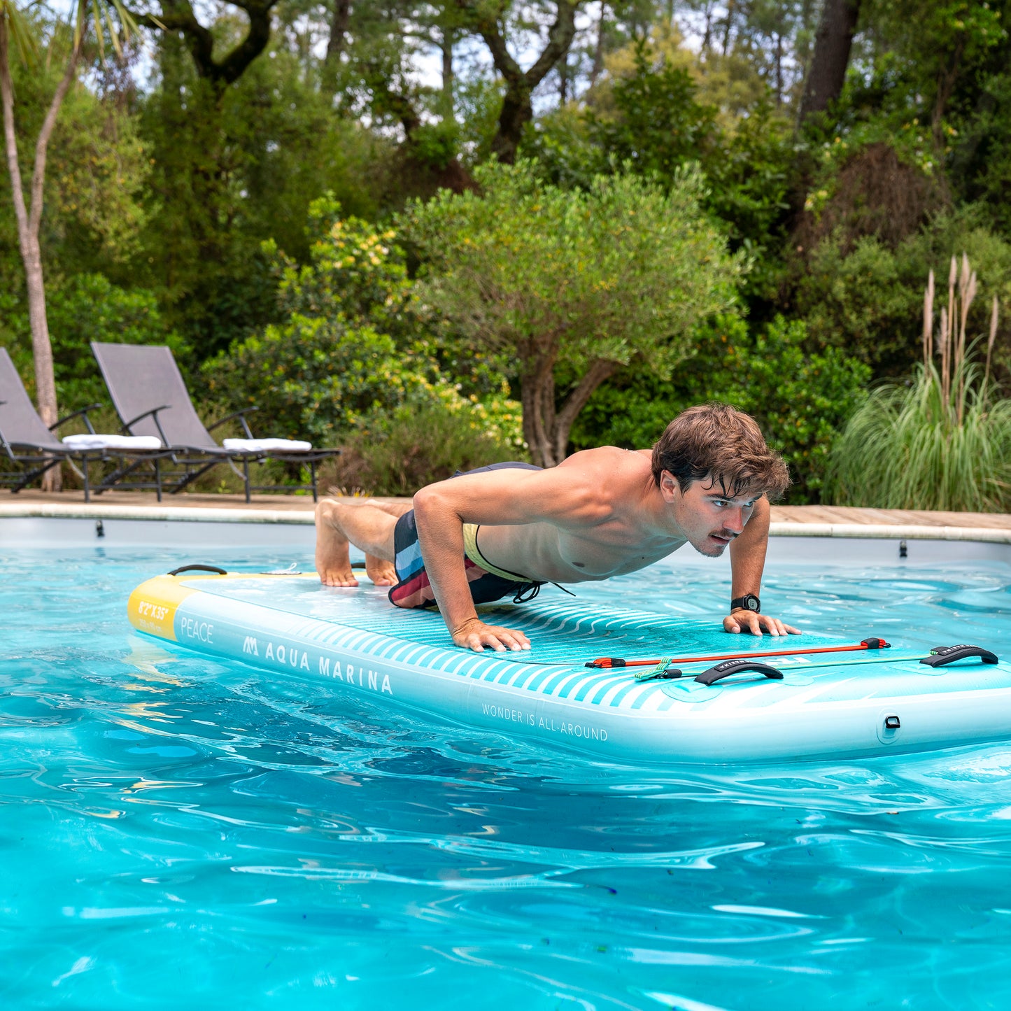 Aqua Marina - PEACE 8'2" Inflatable Fitness Mat w/Carry Strap