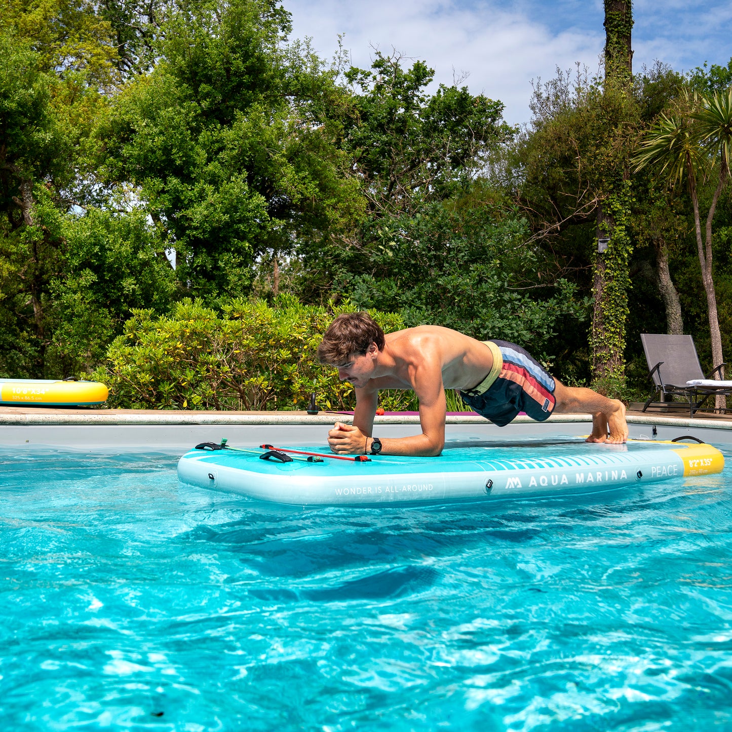 Aqua Marina - PEACE 8'2" Inflatable Fitness Mat w/Carry Strap