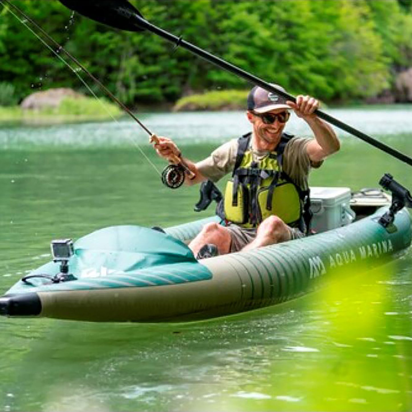 Aqua Marina - Kayak de pêche Caliber 1/2 personne