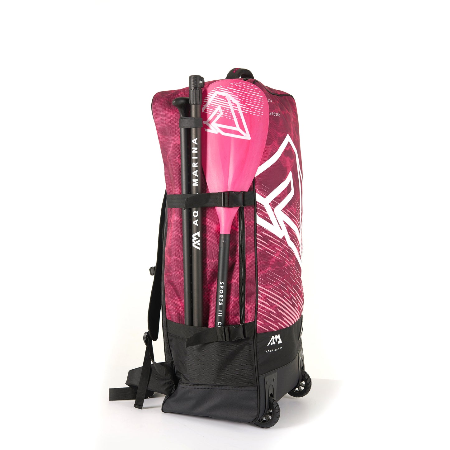 Aqua Marina - Premium Luggage Bag - (Raspberry) with rolling wheel 132L