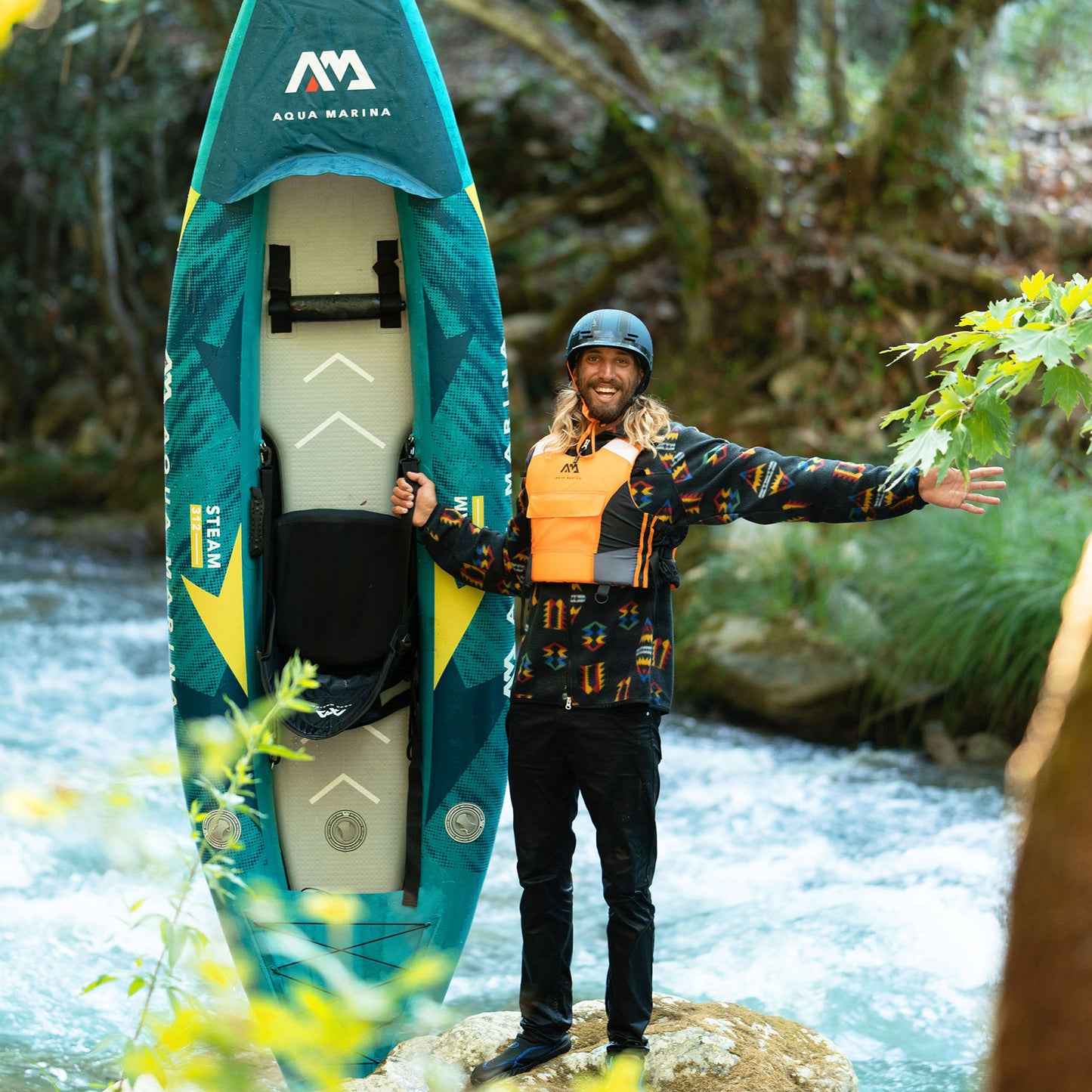 Aqua Marina - Kayak gonflable STEAM 312 10'3" pour 1 personne