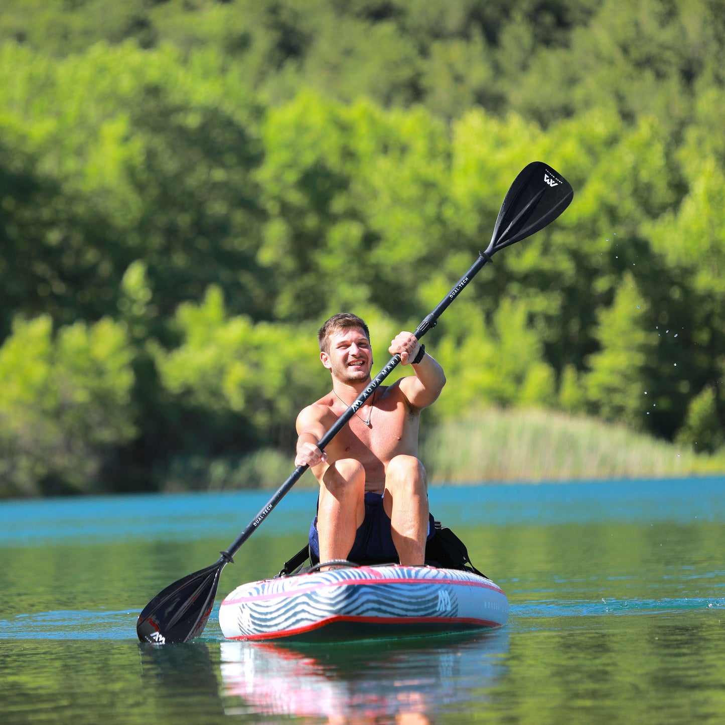 Aqua Marina - Pagaie réglable 2 en 1 DUAL-TECH pour iSUP et kayak en aluminium 