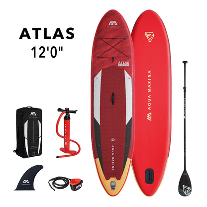 Aqua Marina - ATLAS 12'0" Advanced All-Around Inflatable Stand Up Paddle Board (iSup)