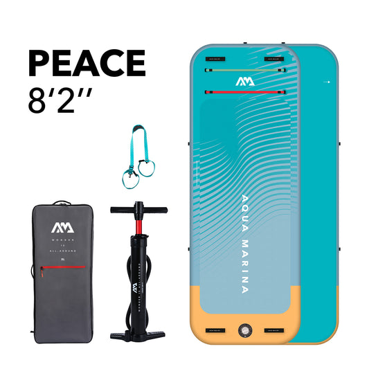 Aqua Marina - PEACE 8'2" Inflatable Fitness Mat w/Carry Strap