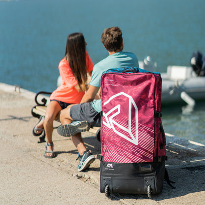 Aqua Marina - Premium Luggage Bag - (Raspberry) with rolling wheel 132L