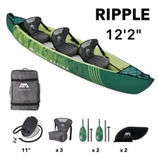 Aqua Marina - RIPPLE 370 Recreational Canoe-3 person