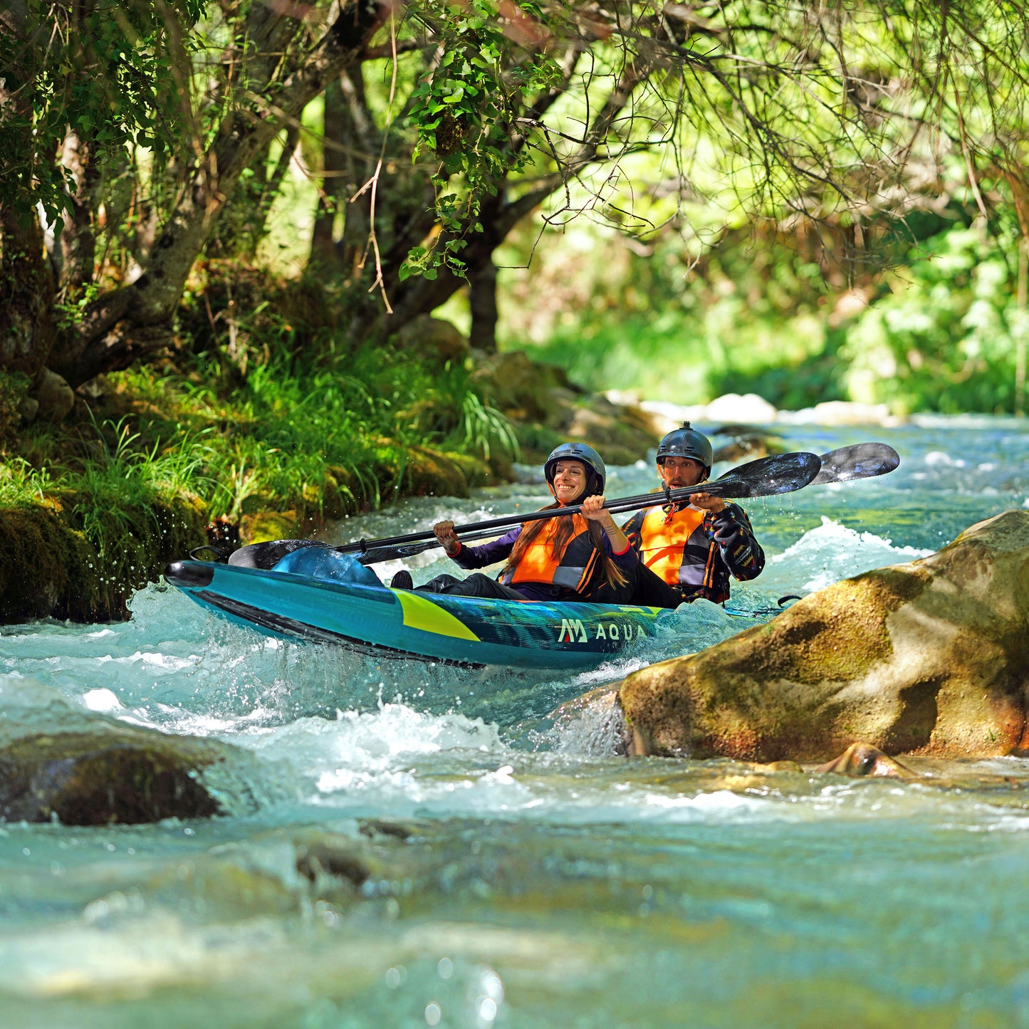 Aqua Marina - Kayak gonflable STEAM 412 13'6” pour 2 personnes 