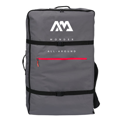 Aqua Marina Zip Backpack for AIR-C Canoe - Gray - Front Studio View