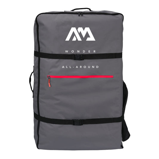 Aqua Marina Zip Backpack for AIR-C Canoe - Gray - Front Studio View